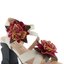Cream Floral Block Heel Sandals