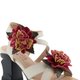Cream Floral Block Heel Sandals