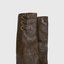 Dark Brown Buckled Boots