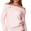 Pink Off-Shoulder Knit Top