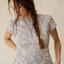 Grey Animal-Print Fitted T-Shirt