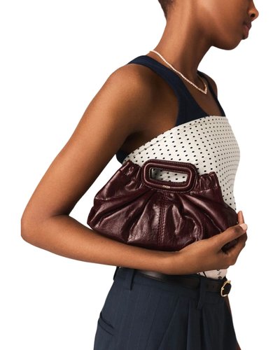 Burgundy Buckle Clutch Bag
