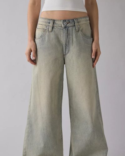 Faded Grey Wide-Leg Jeans