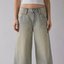 Faded Grey Wide-Leg Jeans