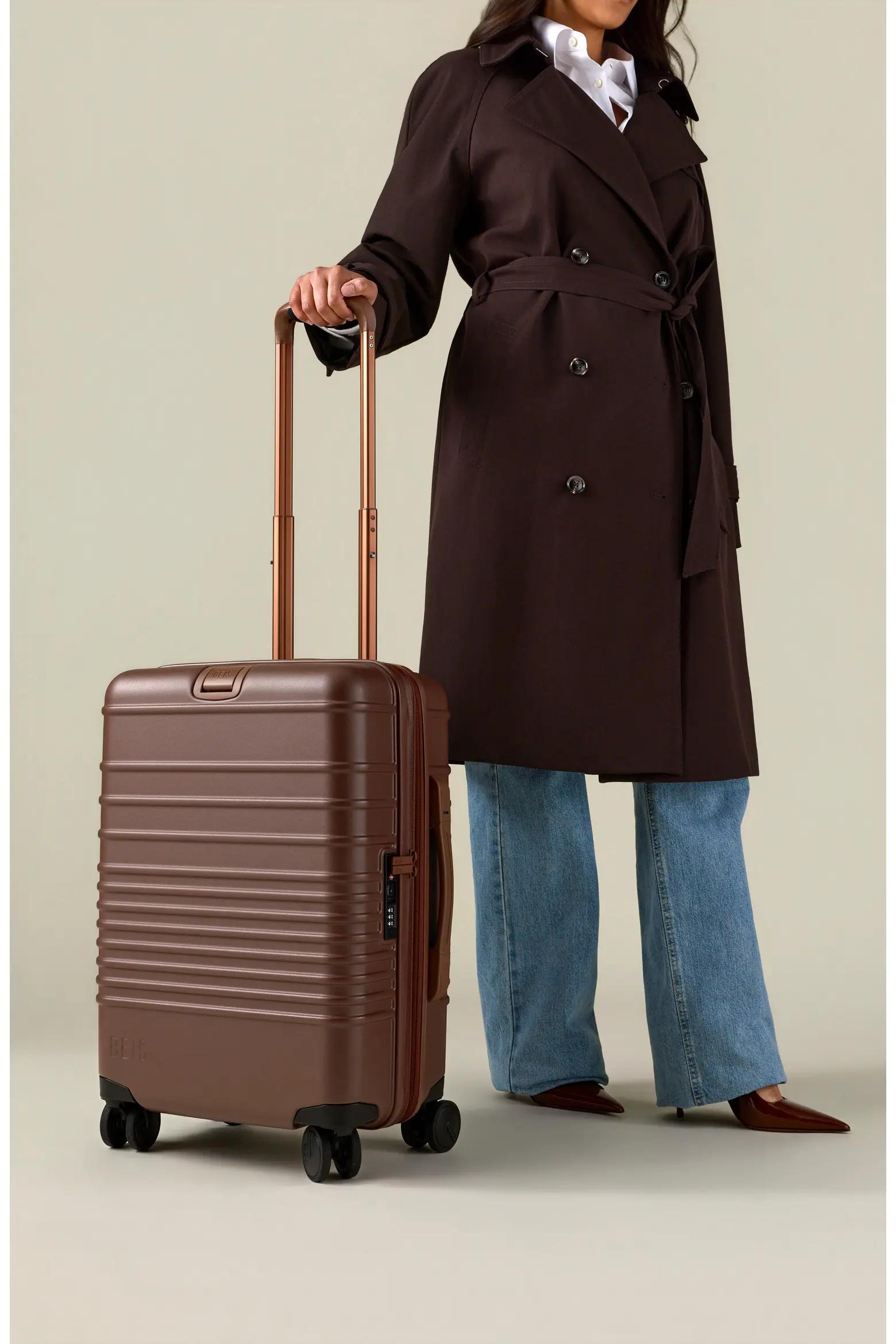 Brown Hard-Shell Carry-On