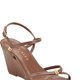 Brown Strappy Wedge Sandals