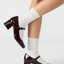 Wine Patent Mary Jane Heels