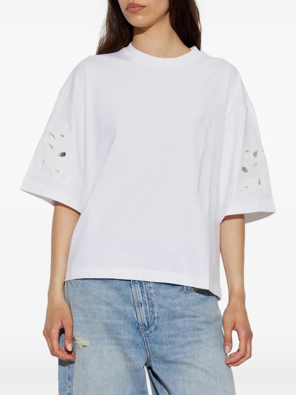 White Distressed Oversized T-Shirt