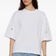 White Distressed Oversized T-Shirt