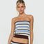 Striped Strapless Knit Top