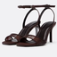 Dark Brown Ankle-Strap Stiletto Sandals