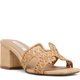 Woven Raffia Block Heel Mules