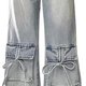 Light Wash Heart-Pocket Wide-Leg Jeans