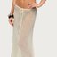 Cream Open-Knit Midi Skirt