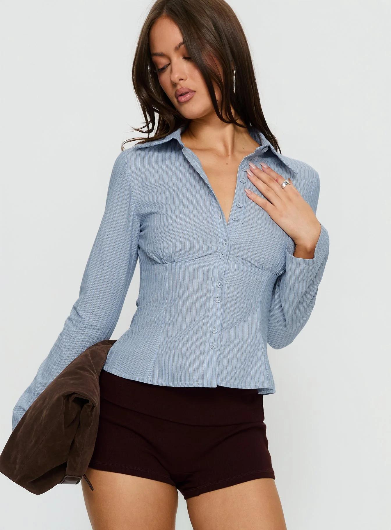 Light Blue Fitted Shirt