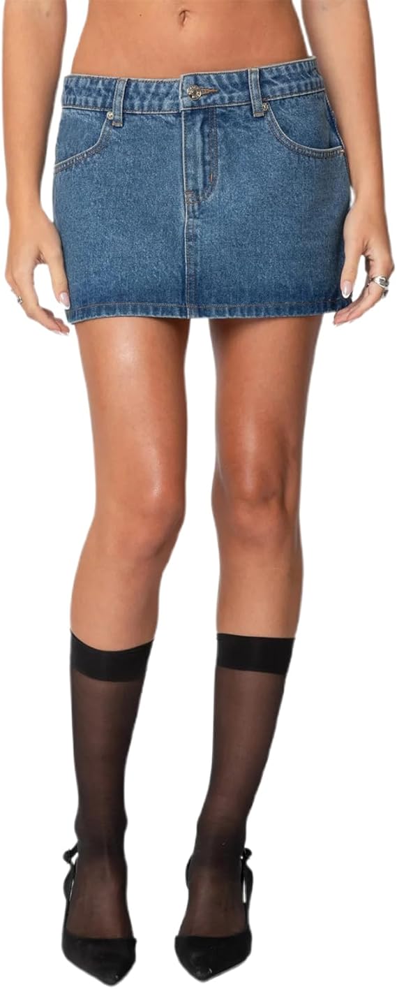 Blue Denim Mini Skirt