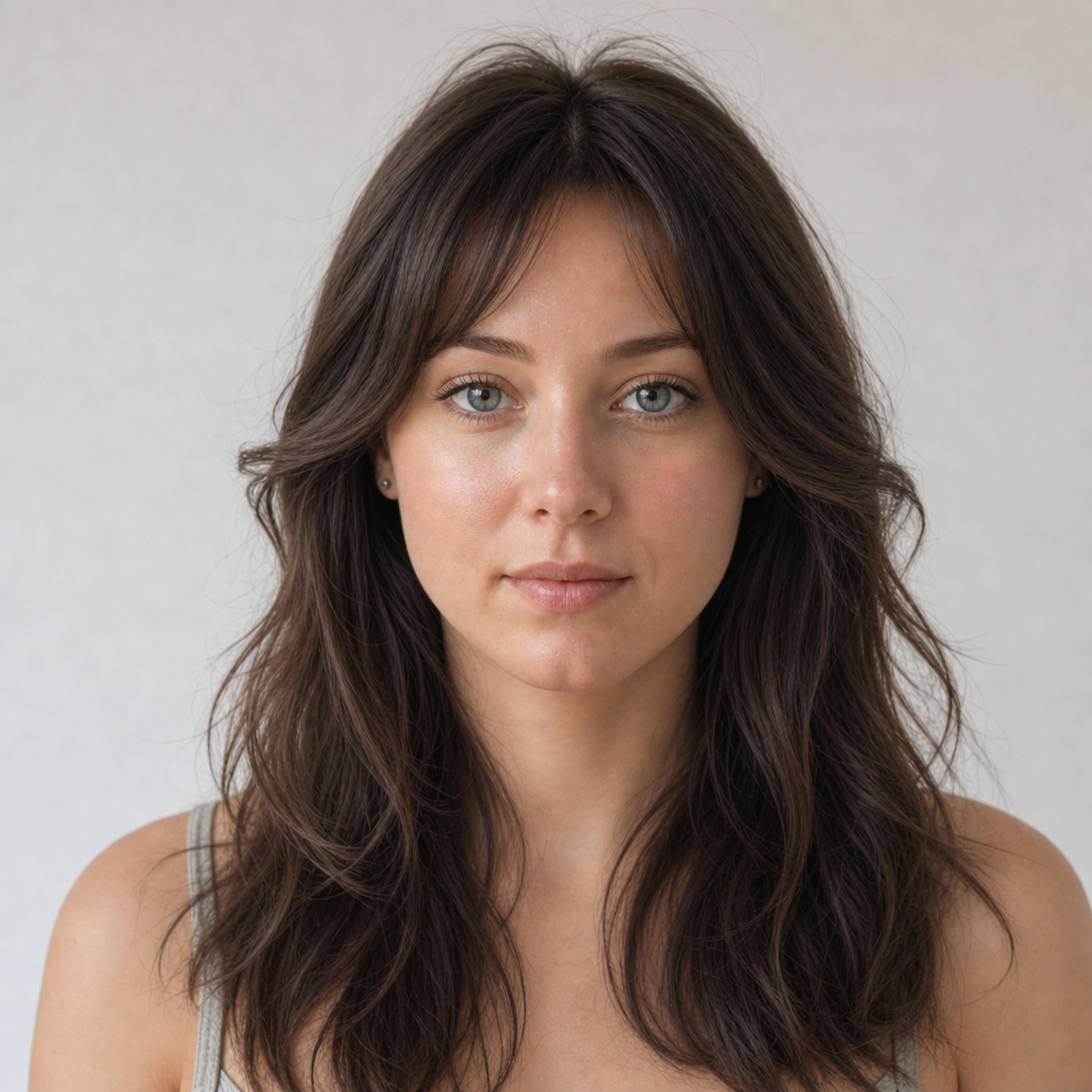 Long Wavy Layers with Bangs