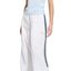 White Wide-Leg Track Pants