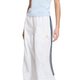 White Wide-Leg Track Pants