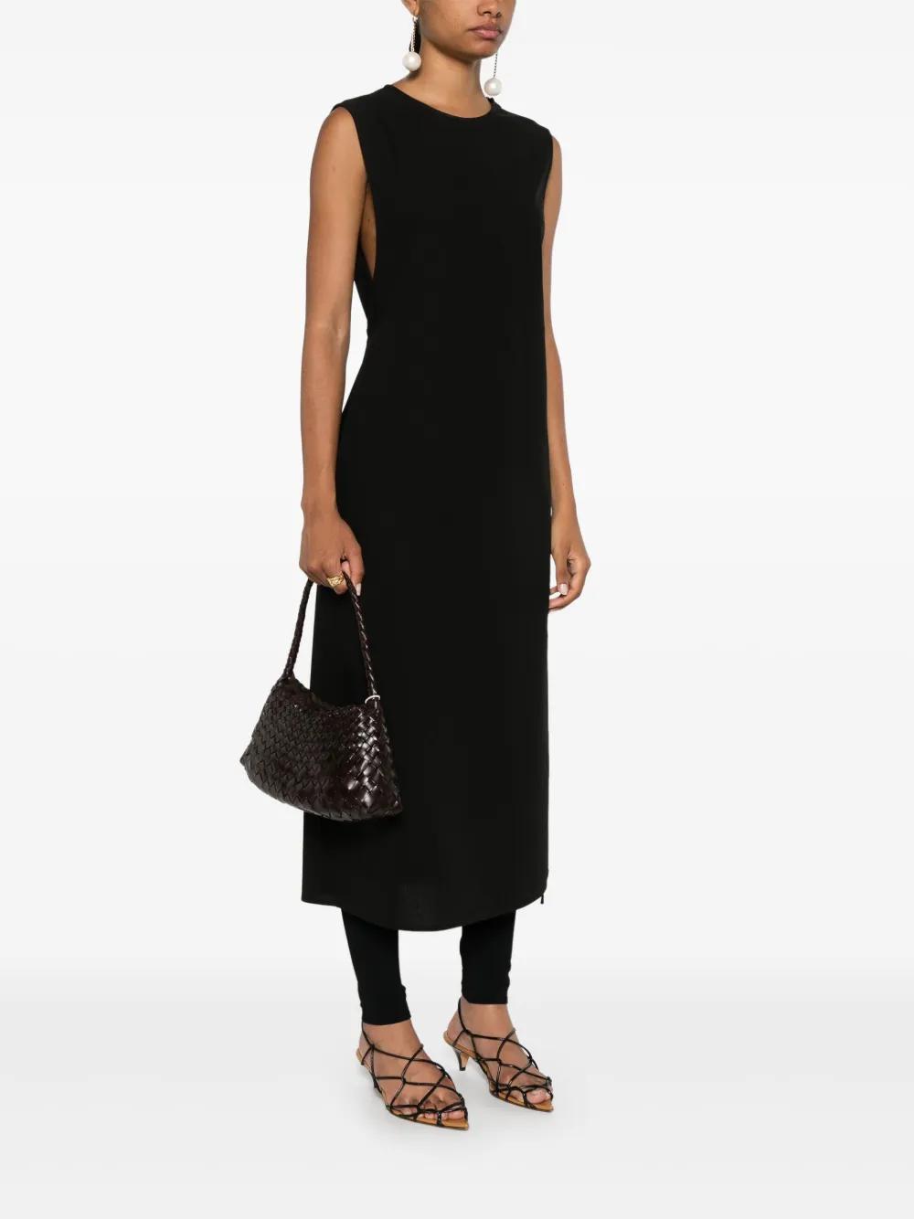 Black Sleeveless Midi Dress