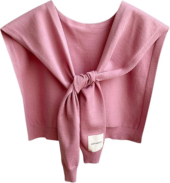 Mauve Knit Shoulder Wrap (Detail)