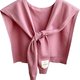 Mauve Knit Shoulder Wrap (Detail)