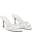 White Bow Heeled Mules