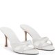 White Bow Heeled Mules