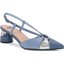 Blaue Slingback-Pumps mit Kitten Heel