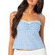 Blue Gingham Corset Top
