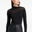 Black Sheer Panel Bodysuit