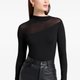 Black Sheer Panel Bodysuit