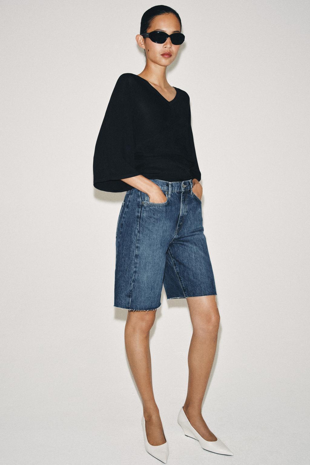 Denim Bermuda Shorts