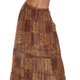 Brown Patchwork Tiered Maxi Skirt