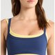 Navy Contrast-Trim Sports Bra