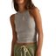 Grey Ribbed Racerback Tank