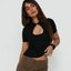 Black Cutout Fitted Top