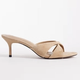 Nude Suede Kitten Heel Mules