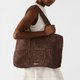 Brown Woven Tote Bag