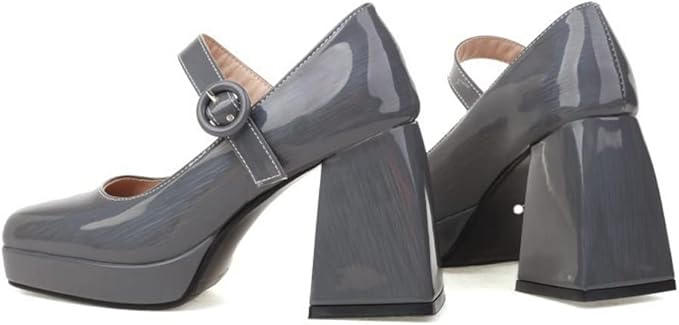 Grey Mary Jane Heels