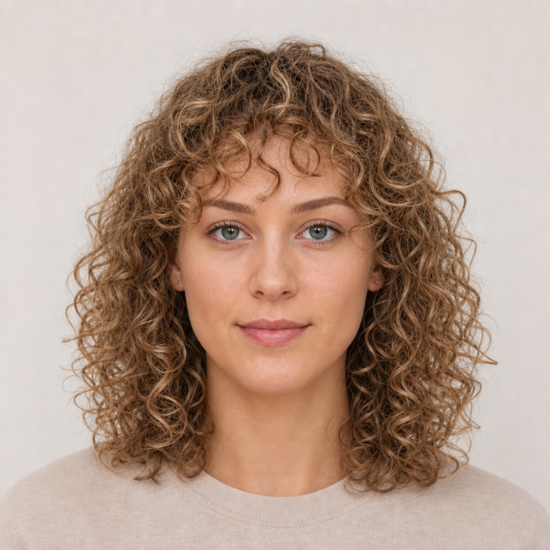 Curly Bob with Bangs