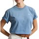 Blaues legeres Rundhals-Shirt