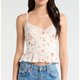 White Floral Fitted Cami