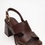 Brown Slingback Heeled Sandals