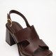 Brown Slingback Heeled Sandals