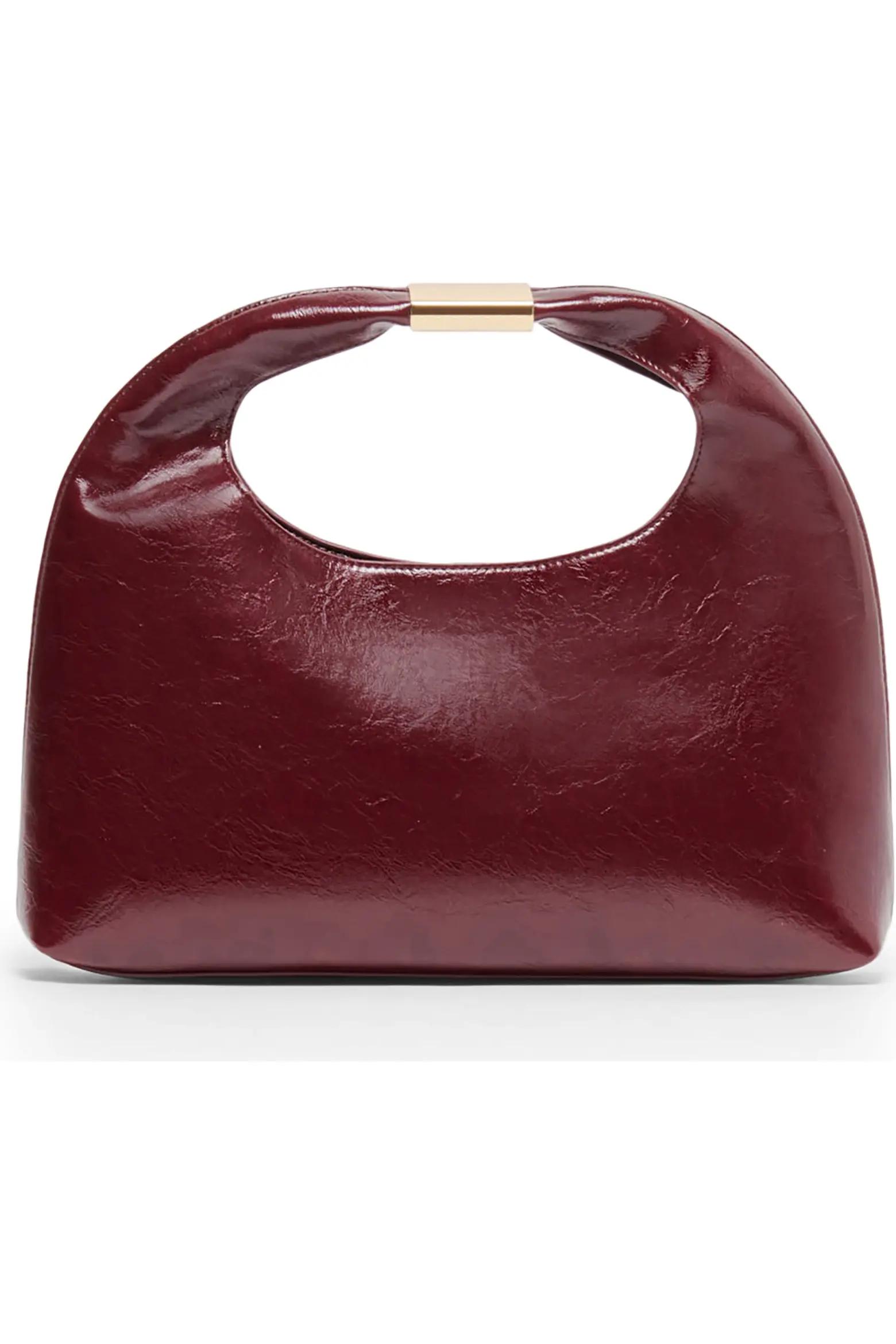 Glossy Burgundy Handbag