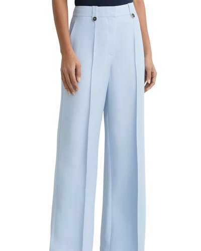 Light Blue Wide-Leg Trousers