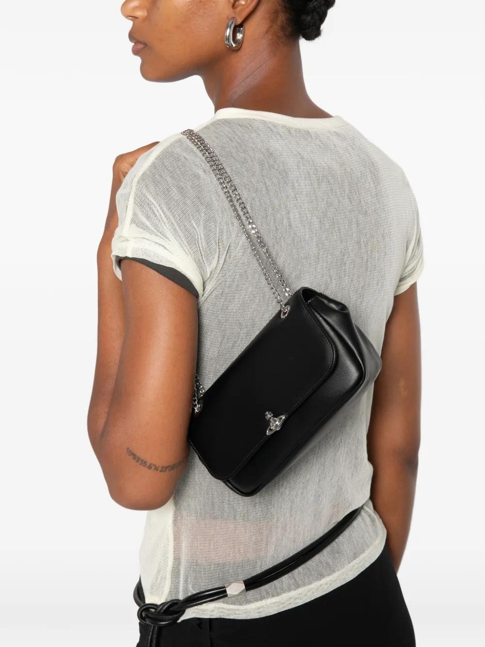 Black Leather Belt Bag