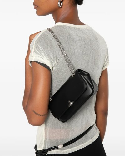 Black Leather Belt Bag