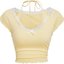 Yellow Ruffle Short-Sleeve Top